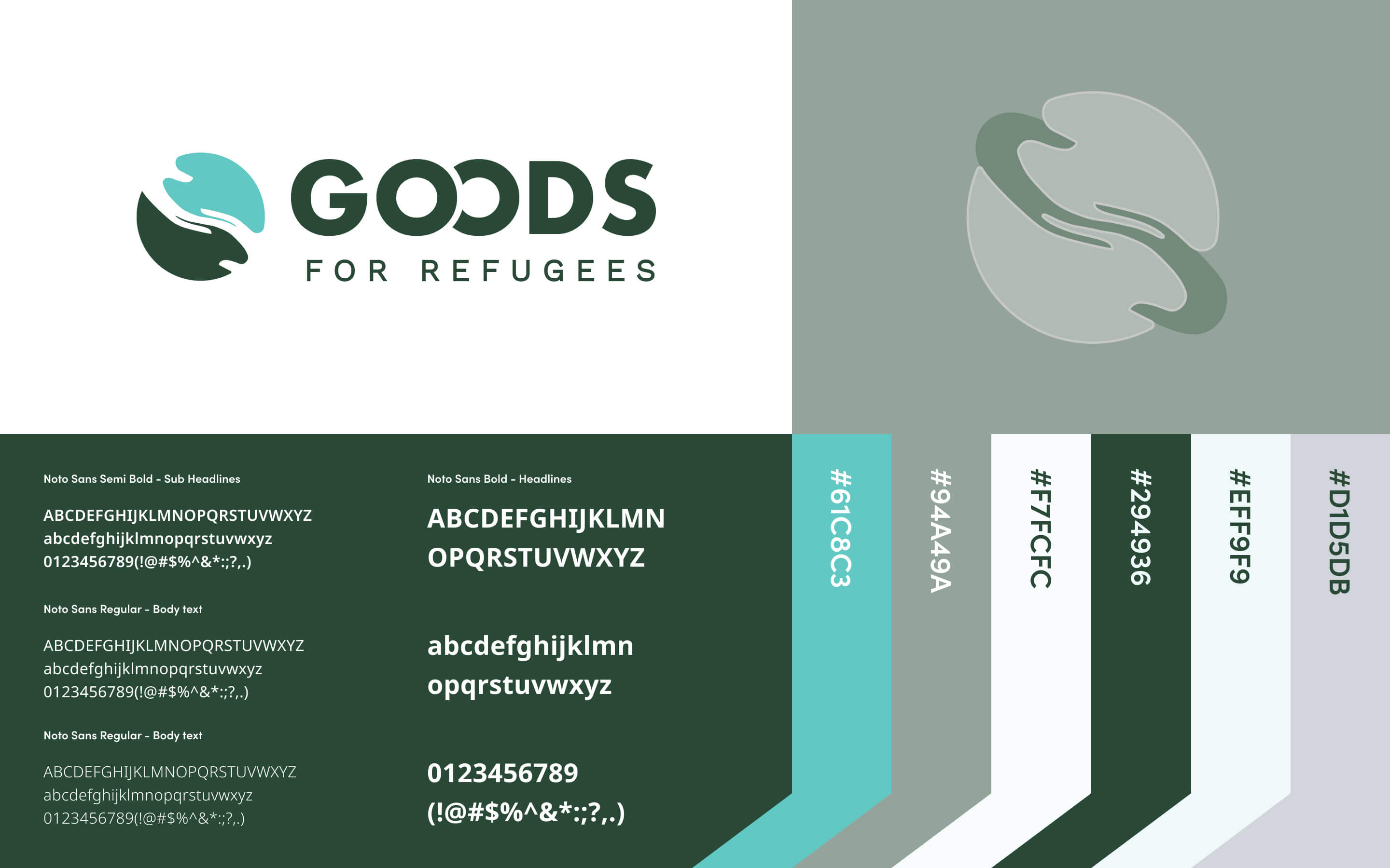 Huisstijl sheet van Goods for Refugees