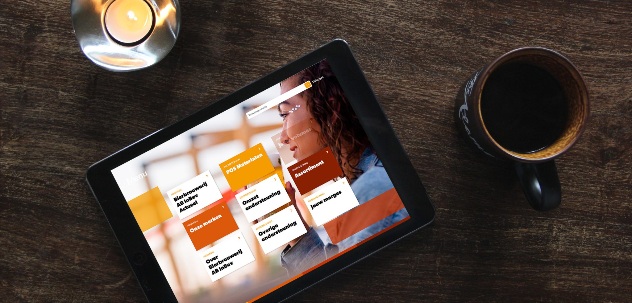 AB InBev tablet mockup