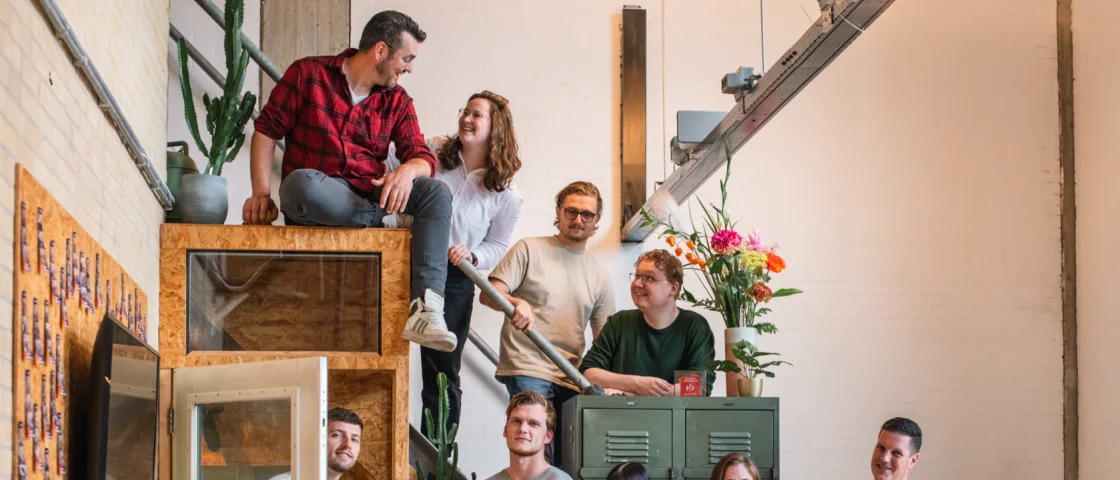 Teamfoto: Kobalt, een gezellige club mensen