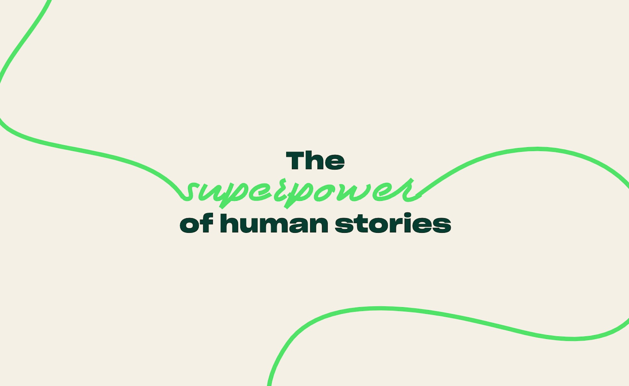 De slogan van Filmmacht: 'The superpower of human stories'